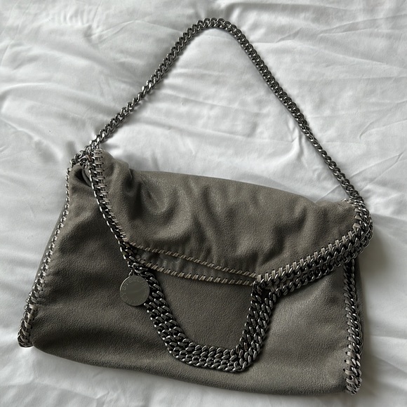 Stella McCartney Gray Tote with Silver Chain - Picture 3 of 6